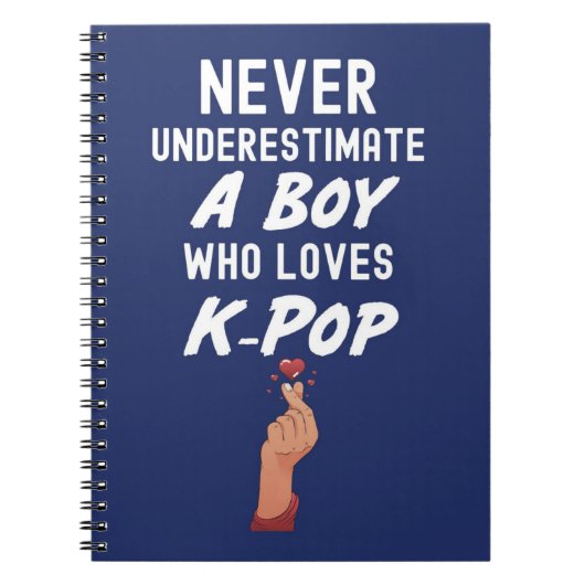 Navy Blue Kpop Geschenke für Junge für Kinder Fing Notizblock (Vorderseite)