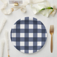 Navy Blue Large Classic Gingham Karo Kariert