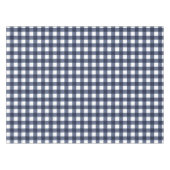 Navy Blue Large Classic Gingham Karo Kariert Tischdecke (Vorderseite (Horizontal))