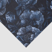 Navy Blue Large Peonies Seidenpapier (Ausschnitt)