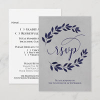 Navy Blue Laurel Verlasse auf der Hochzeit des Gra