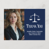 Navy Blue Law Office Custom Rechtsanwalt Vielen Da Postkarte (Vorderseite)