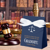 Navy Blue Law School Custom Graduation Party Geschenkschachtel