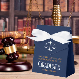 Navy Blue Law School Custom Graduation Party Geschenkschachtel