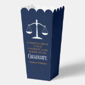 Navy Blue Law School Graduation Party Popcorn Geschenkschachtel (Vorderseite)