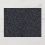 Navy Blue Leather Texture Postkarte (Vorderseite)