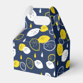Navy Blue Lemon Art - Erfrischendes Citrus Design Geschenkschachtel (Vorderseite)