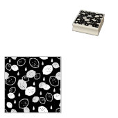 Navy Blue Lemon Art - Erfrischendes Citrus Design Gummistempel (Stempel)