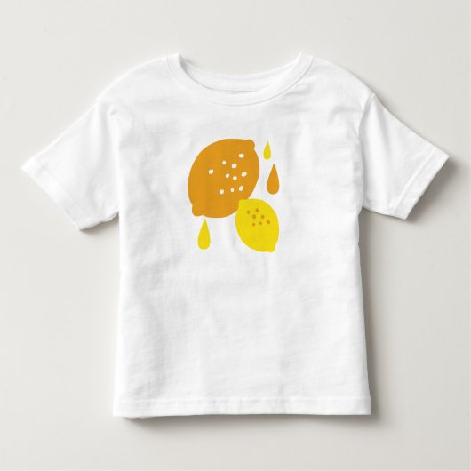 Navy Blue Lemon Art - Erfrischendes Citrus Design Kleinkind T-shirt (Vorderseite)