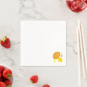 Navy Blue Lemon Art - Erfrischendes Citrus Design Serviette (Beispiel)