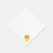 Navy Blue Lemon Art - Erfrischendes Citrus Design Serviette (Ecke)