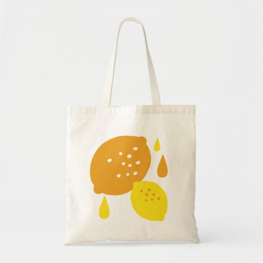 Navy Blue Lemon Art - Erfrischendes Citrus Design Tragetasche (Vorne)