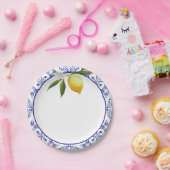 Navy Blue & Lemon Pappteller (Party)