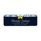 Navy Blue Lemon Rücksendeadresse (Vorne)