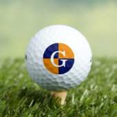 Navy Blue LG Schachbrett Monogram Golfball (Insitu T-Shirt)