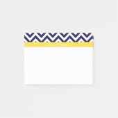 Navy Blue Lg Zickzack Ananas Name Monogram Post-it Klebezettel (Vorderseite)
