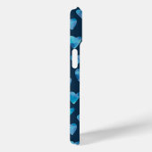 Navy Blue Liebe Heart Muster Case-Mate iPhone Hülle (Rückseite / Rechts)