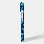 Navy Blue Liebe Heart Muster Case-Mate iPhone Hülle (Rückseite / Links)