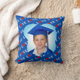 Navy Blue LIEBE Retro Elegant Kissen