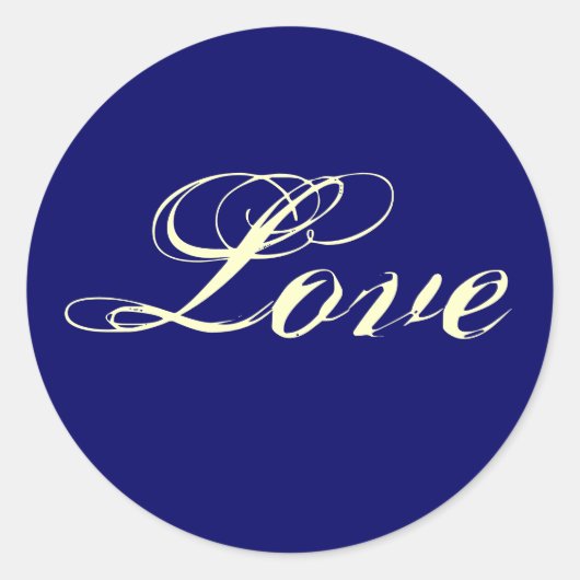 NAVY BLUE Liebe Stickers - Angepasst (Vorderseite)