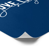 Navy Blue Liebe wie Jesus Christlich Poster (Ecke)