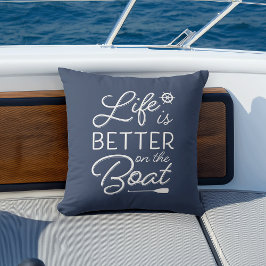 Navy Blue Life ist besser auf dem Boot Kissen