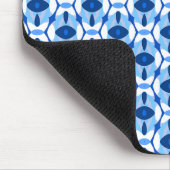 Navy Blue & Light Blue Abstrakt Geometric Mousepad (Ecke)