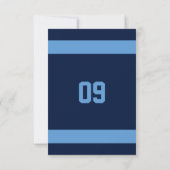 Navy Blue Light Blue Team Einladung zum Geburtstag (Rückseite)