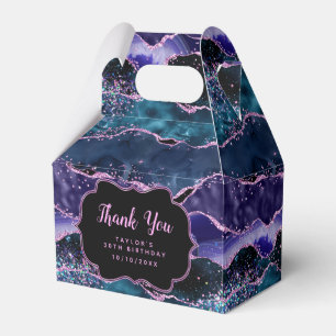 Navy Blue Lila Ocean Agate Geburtstag Vielen Dank Geschenkschachtel