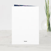 Navy Blue Lila Ocean Agate Happy Birthday Karte (Rückseite)