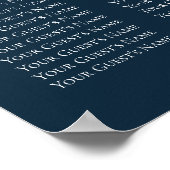 Navy Blue Lilie Fairy Light | Sitzdiagramm Poster (Ecke)