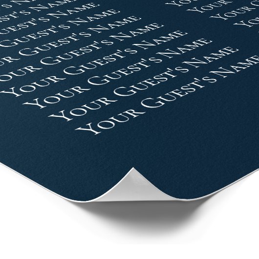 Navy Blue Lilie Fairy Light | Sitzdiagramm Poster (Ecke)