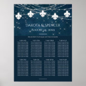Navy Blue Lilie Fairy Light | Sitzdiagramm Poster (Vorne)