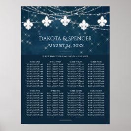 Navy Blue Lilie Fairy Light | Sitzdiagramm Poster