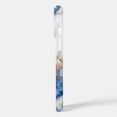 Navy Blue & Liquid Gold Marble Case | iPhone 16 (Rückseite / Links)