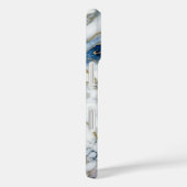 Navy Blue & Liquid Gold Marble Case | iPhone 16 (Rückseite / Rechts)