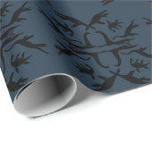 Navy Blue Loch Ness Monster Damask Geschenkpapier (Rolleneckpunkt)