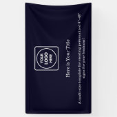 Navy Blue Logo | Berufliches benutzerdefiniertes B Banner (Vertikal)