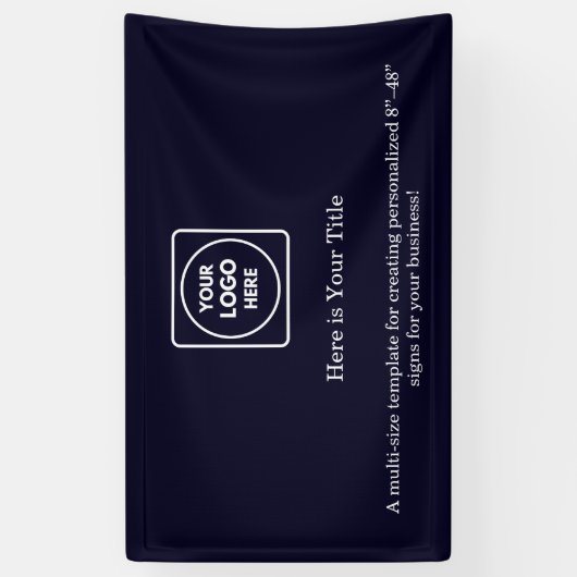 Navy Blue Logo | Berufliches benutzerdefiniertes B Banner (Vertikal)