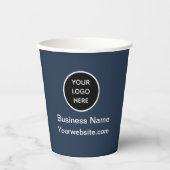 Navy Blue-Logo-Markenbezeichnung für benutzerdefin Pappbecher (Vorderseite)