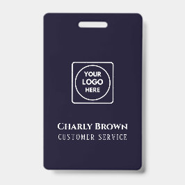 Navy Blue Logo | Moderne Berufliche Mitarbeiter-ID Ausweis