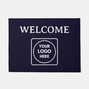 Navy Blue Logo Modernes Corporate Welcome-Zeiche Fußmatte
