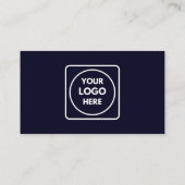Navy Blue Logo | Modernes Design des Social Media  Visitenkarte (Rückseite)