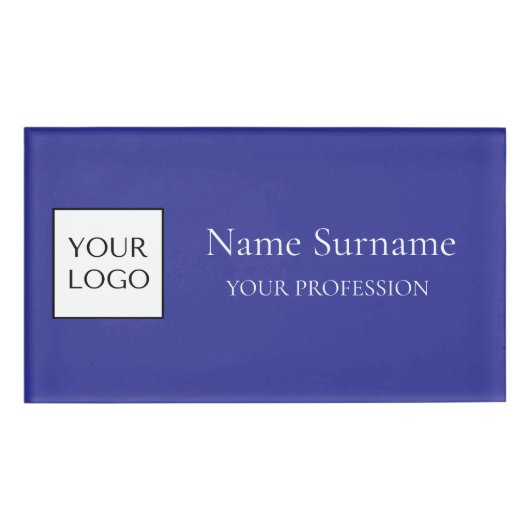Navy Blue Logo Promotional  Namenschild (Vorderseite)