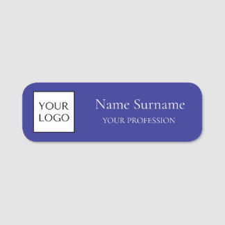 Navy Blue Logo Promotional  Namensschild