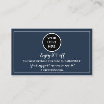 Navy Blue Logo Vielen Dank für die Belohnung von U