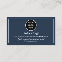 Navy Blue Logo Vielen Dank für die Belohnung von U Treuekarte