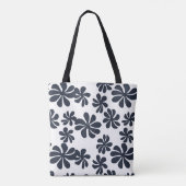 Navy Blue Loopy Blume mit benutzerdefinierter Hint Tasche (Rückseite)