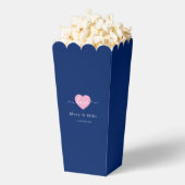 Navy Blue Love Text with Heart Stylish Popcorn Geschenkschachtel (Geplatzt)