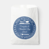 Navy Blue Made mit Liebe Food Geschenktasche Geschenktütchen (Vorderseite)